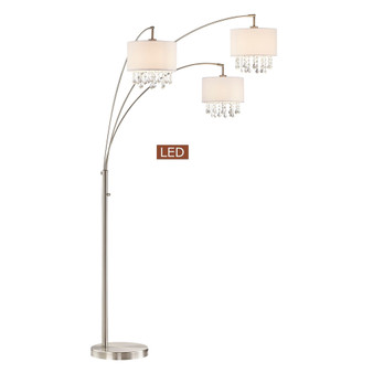 Lumiere IV 80" LED Crystal Arched Floor Lamp with Dimmer