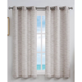 Julius Light Filtering Textured Grommet Window Curtain Panel Set, 38" x 96"