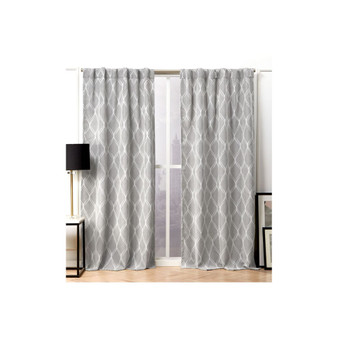 Circuit Blackout Hidden Tab Top Curtain Panel Pair, 52" X 96"