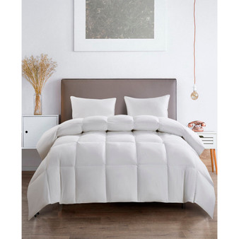 White Goose Feather & Down Fiber Light Warmth Comforter, Twin