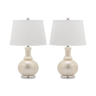 Set of 2 Shelley Gourd Shell Table Lamps