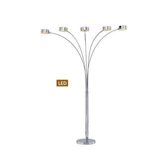 Micah Plus LED Arched 88" Floor Lamp with Rotatable Shade and Dimmer