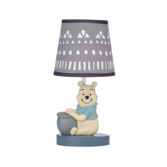 Disney Baby Forever Pooh Gray Lamp with Shade & Bulb
