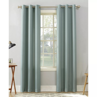 Valerie Casual Textured Semi-Sheer Grommet Curtain Panel, 40" x 95"