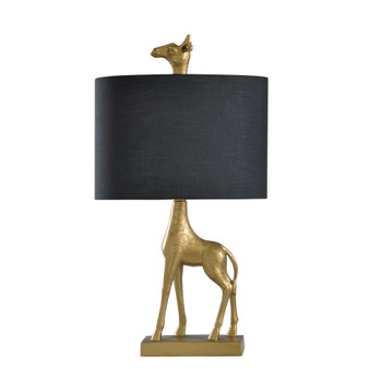 Gold-Tone Giraffe Table Lamp