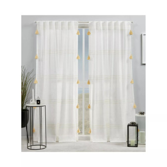 Curtains Demi Light Filtering Hidden Tab Top Curtain Panel Pair, 54" x 84", Set of 2