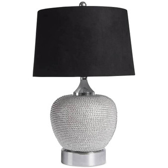 Rory Silver-Tone Beaded Table Lamp