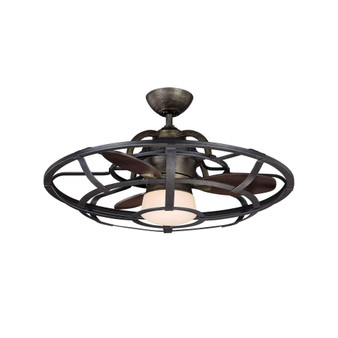 Alsace LED Fan D'Lier in Reclaimed Wood
