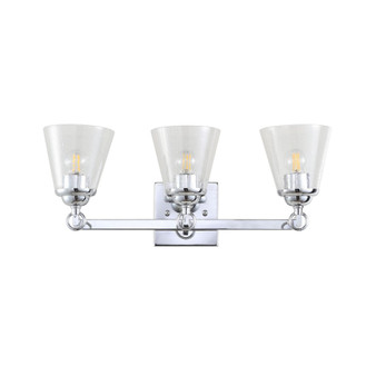 Marion 3-Light Hurricane Metal, Glass Vanity Light