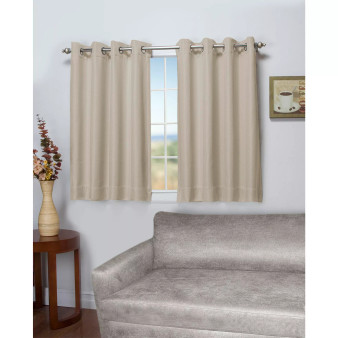 Tacoma Double Black Out Grommet Curtain Panel w/Wand 50"W x 54"L