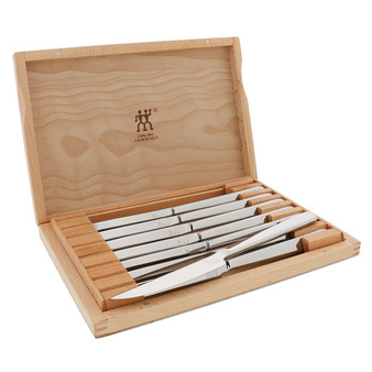 J.A. Henckels 8-Pc Steak Knife Set with Wood Presentation Case