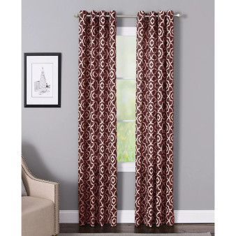 Bennett 50" x 84" Geometric Print Curtain Panel