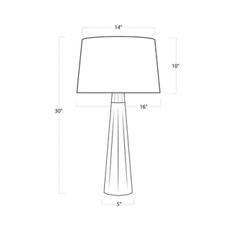Concrete and Brass Table Lamp