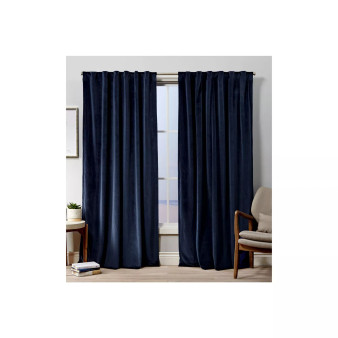 Curtains Velvet Heavyweight Hidden Tab Top Curtain Panel Pair, 52" x 84"