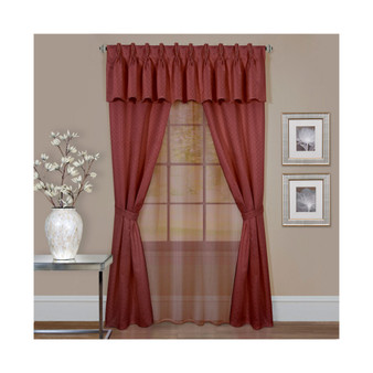 Claire 6 Pc Window Curtain Set, 55x63