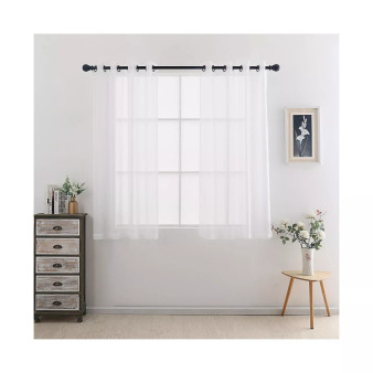 Montauk Accents 2 Piece Grommet Top Summery Sheer Voile Window Curtain Panels For Small/Short Windows