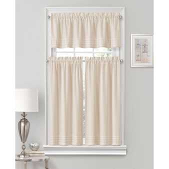 Window Solutions Kingsbury 52'' x 24'' Pleated Tier Pair