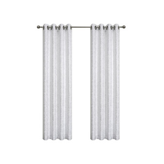 Montauk Accents 2 Piece Grommet Top Sparkly Metallic Light Filtering Window Curtains