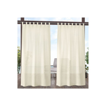 Curtains Miami Indoor - Outdoor Tab Top Curtain Panel Pair, 54" x 96"