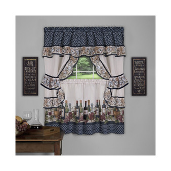 Chateau Cottage Window Curtain Set, 57x24