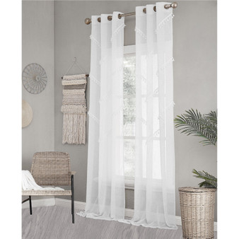 Natural Tassels 76" x 84 " Window Panel Set, 76" x 84"