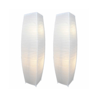 Alumni Chrome & Paper Floor Lamp (2-Pack)