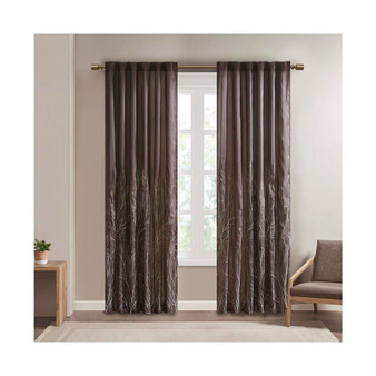 1-PC Andora Curtain Panel - 50x84" - Chocolate