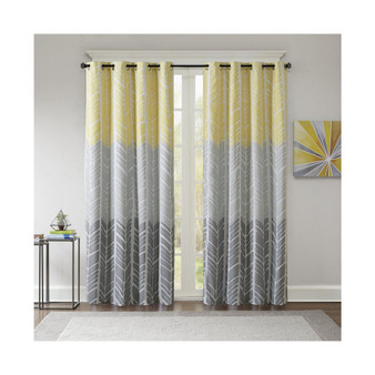 Adel Printed Blackout Window Panel, Yellow - 50x84"