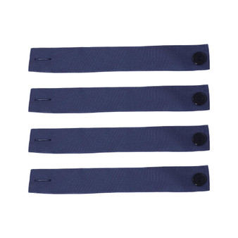 Indoor/Outdoor Spun Polyester Curtain Tiebacks - Blue - Set of 4