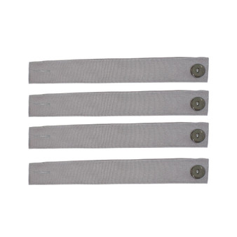 Indoor/Outdoor Spun Polyester Curtain Tiebacks - Gray - Set of 4