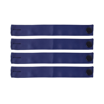 Indoor/Outdoor Polyester Curtain Tiebacks - Blue - Set of 4
