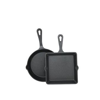 Cast Iron 2-Pc. Mini Skillet & Griddle Set
