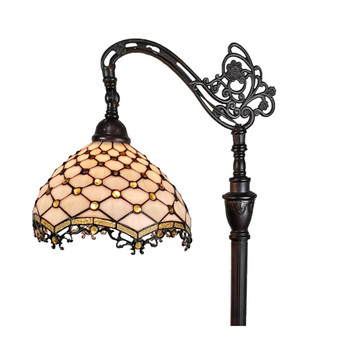 Tiffany Style Jeweled Reading Floor Lamp