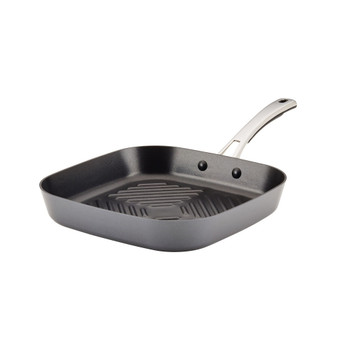 Cook + Create Hard Anodized Nonstick Deep Grill Pan, 11"