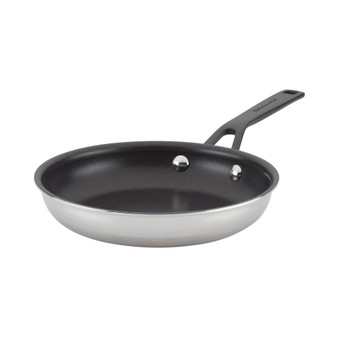 5-Ply Clad Stainless Steel Nonstick Induction Frying Pan, 8.25", Polished Stainless Steel