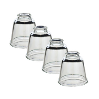 Ceiling Fan Light Covers: Clear Glass Shade Lamp Replacement Kit for Ceiling Fan Light Kits Perfect for illuminating your home with clear glass shades easy installation By (4-Pack)