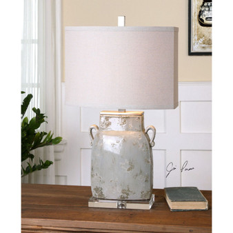Melizzano Ivory-Gray Table Lamp