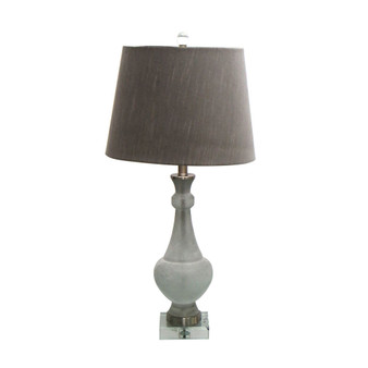 Glass Table Lamp with Crystal Base