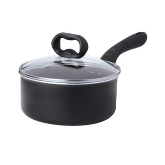 Aluminum 3 Quart Evolve Non-Stick Saucepan with Glass Lid