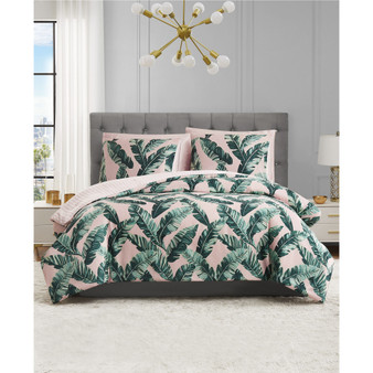 Tropical Palm 2 Piece Reversible Comforter Set, Twin/ Twin XL