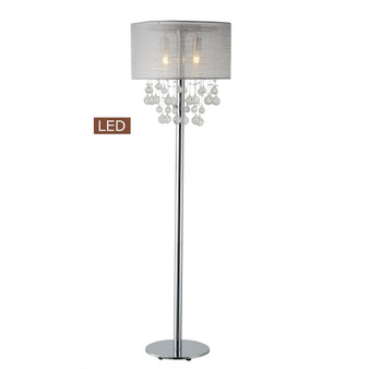 Charlotte 61" Modern LED Floor Lamp with Bubbles Glass Balls