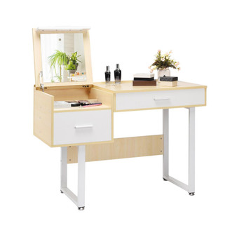 Vanity Table Flip Top Square Makeup Table Writing Table