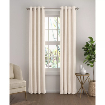 Home Collection 2 Panel 100% Total Blackout 2 Piece Grommet Curtains Set, 50" x 84"
