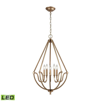 Stanton 5 Light Chandelier in Matte Gold