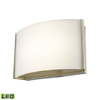 1 Light LED Vanity in Satin Nickel and Opal Glass