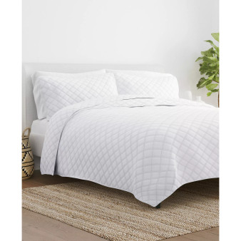 All Season 2 Piece Diamond Stitch Quilt Set, Twin/Twin XL
