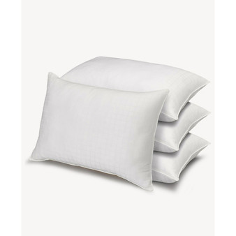 100% Cotton Dobby-Box Shell Soft Density Stomach Sleeper Down Alternative Pillow, Standard - Set of 4