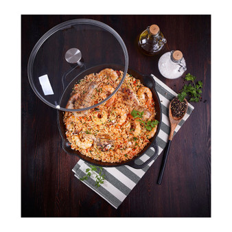 Glass Lid with Stainless Steel Knob for 13" Skillet