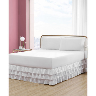Solid Microfiber Ruffled Bedskirt, Twin