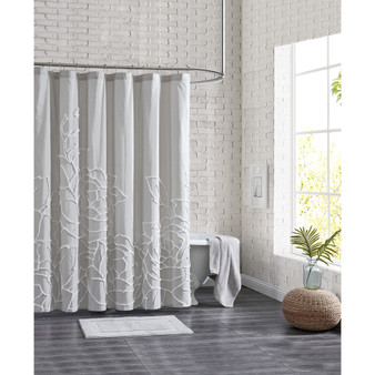 Chenille Rose Shower Curtain, 72" x 72"